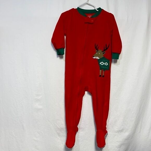 Carter's Other - Used like new Carter’s 18m reindeer pajamas